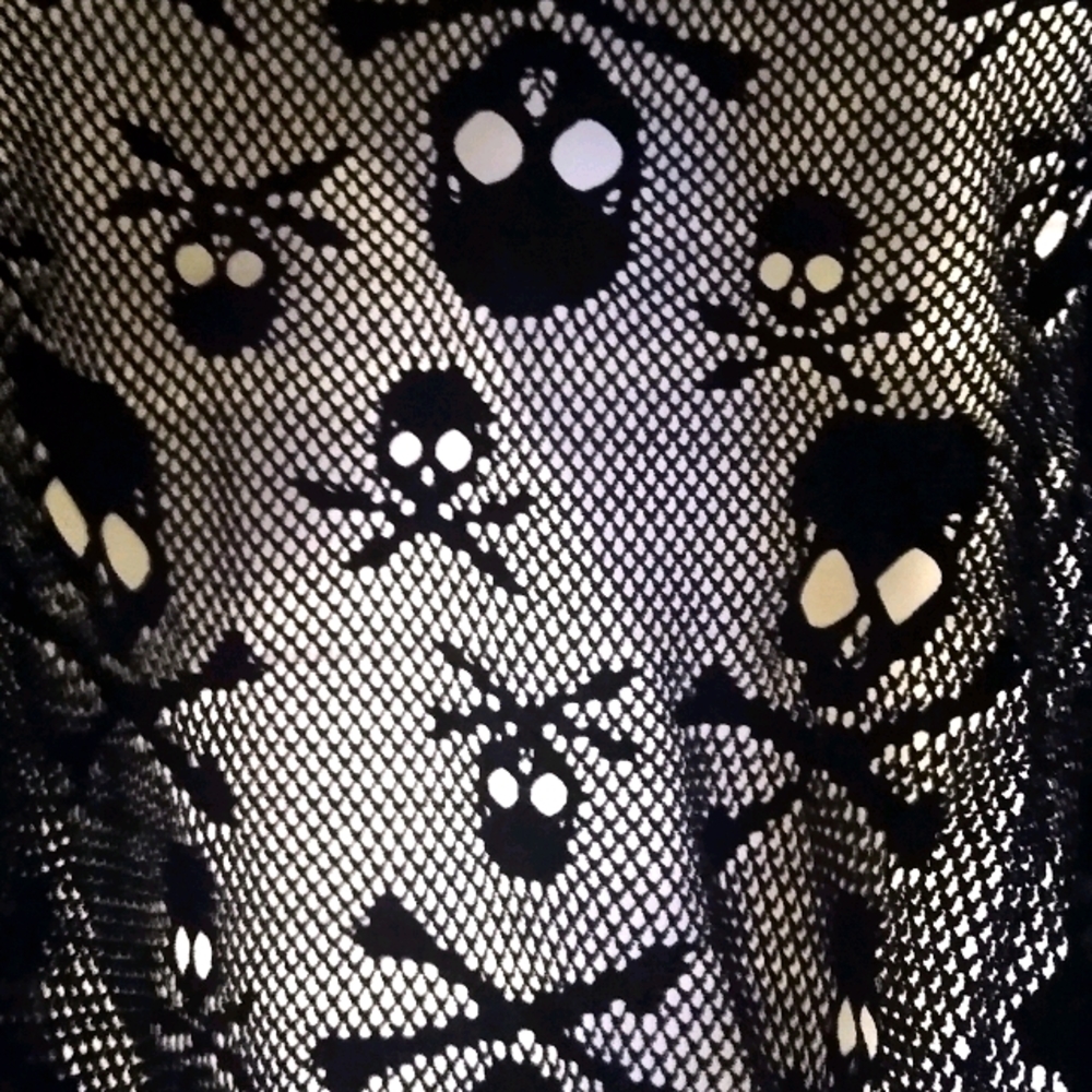 Skull and crossbones fishnet shirt